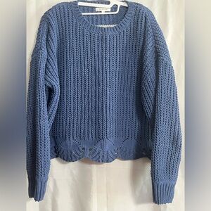 Wynter Blue Knit Women's Sweater Size XL